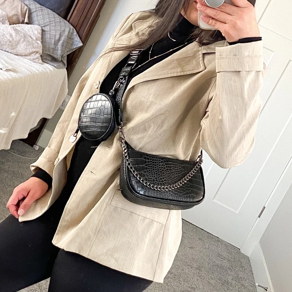 Jenevieve Crocodile Crossbody Bag - Picture 3 of 5